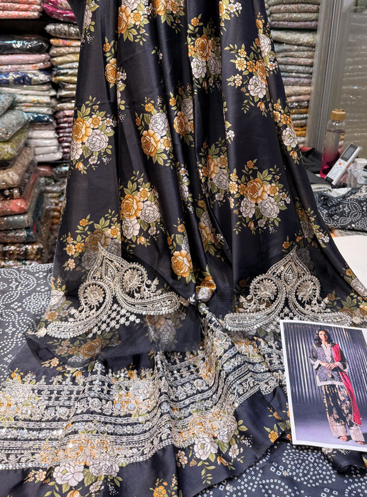 ETHNC SILK E-1101 3PC UNSTICHED
