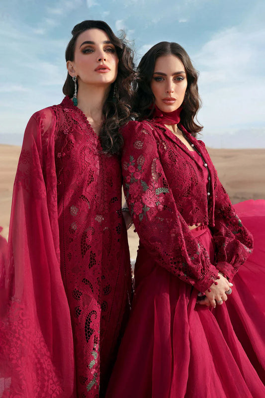 MARIA B MB D-2504 MAROON BANADORA LAWN