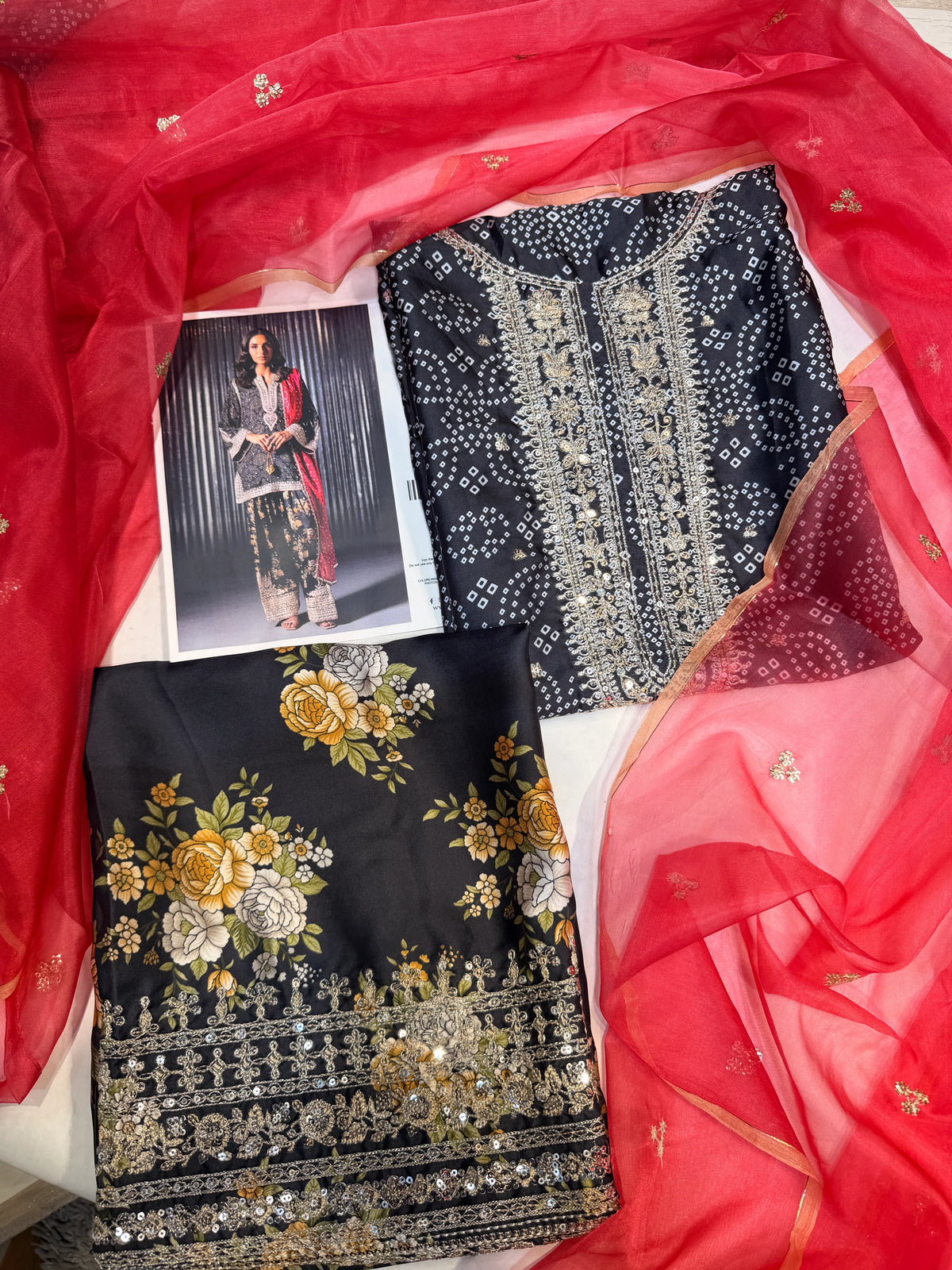 ETHNC SILK E-1101 3PC UNSTICHED