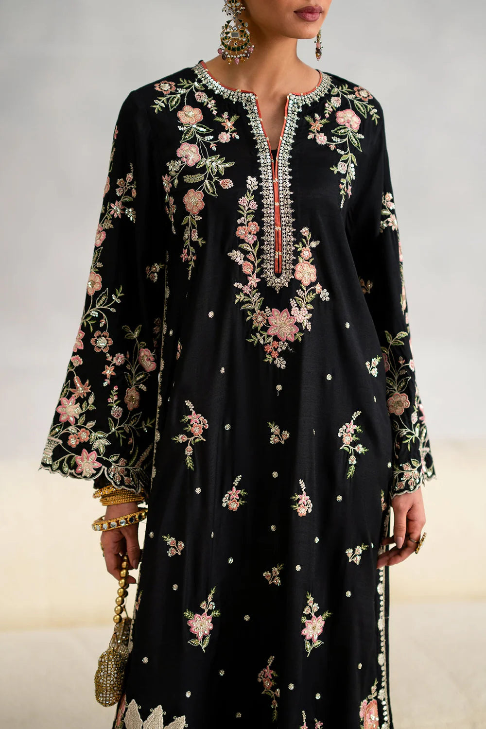ETHNC SILK E-104 KAFTAN 2PC