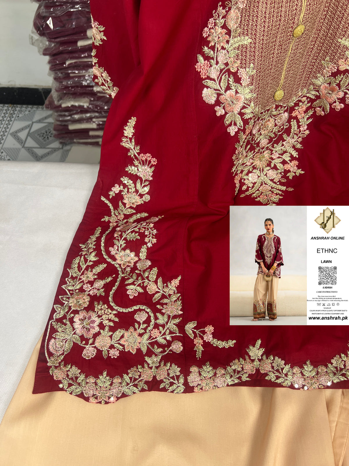 ETHNC KURTA SET VISCOSE E-319 2PC