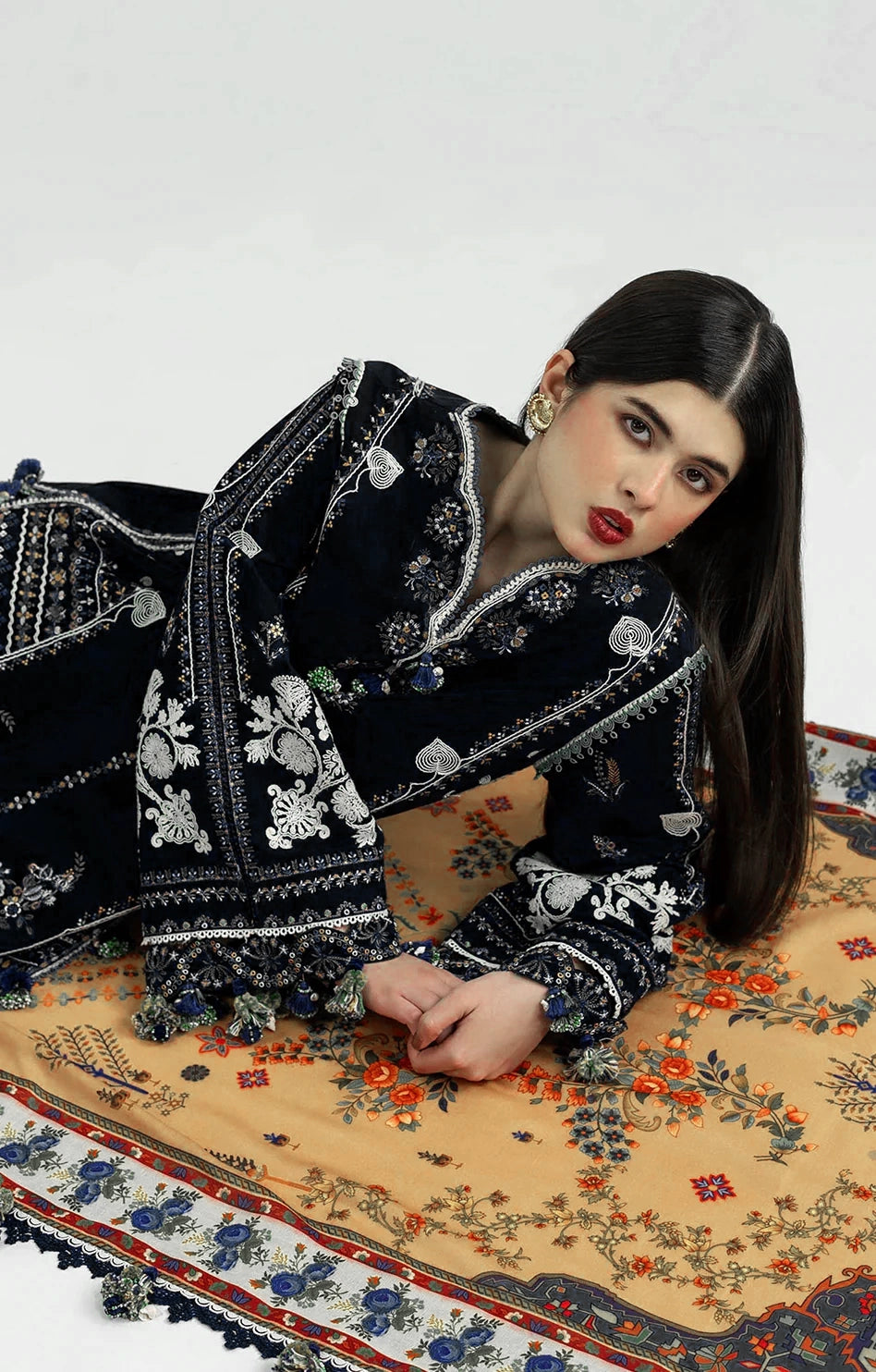 HUSSAIN REHAR LAWN CHASHME BAHAR BLACK