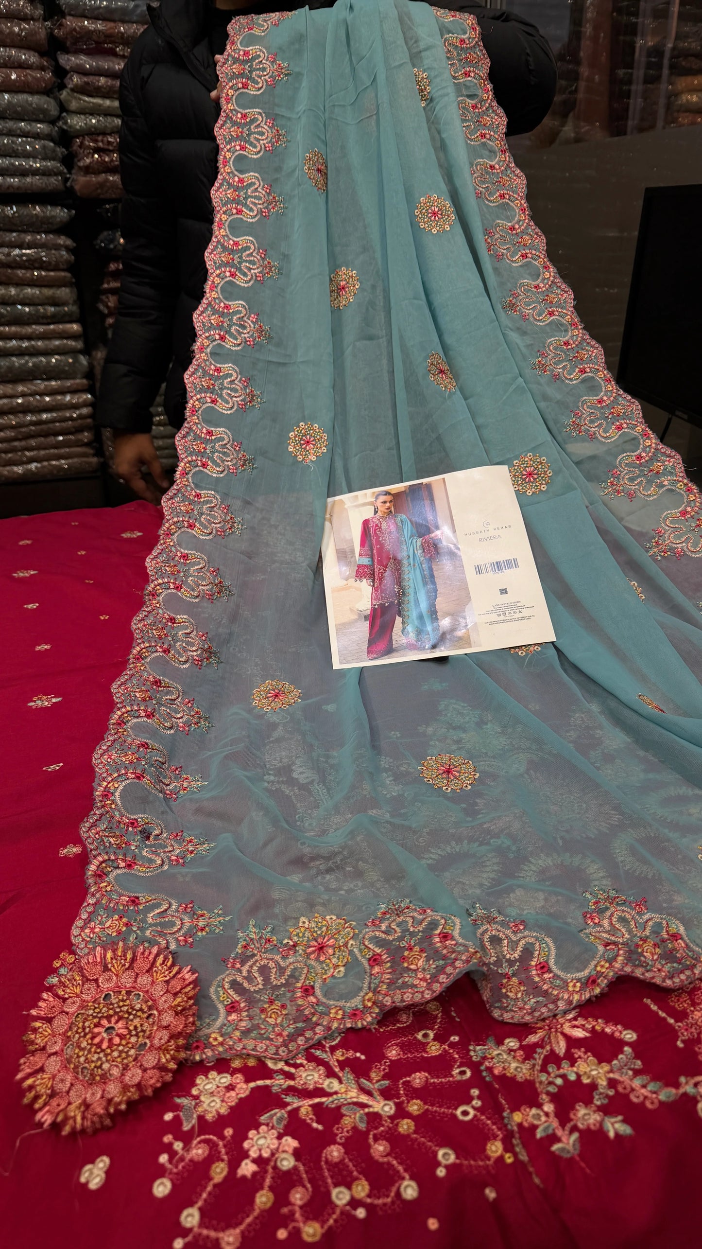 HUSSAIN REHAR LAWN RIVIERA  3 Piece Embroidered