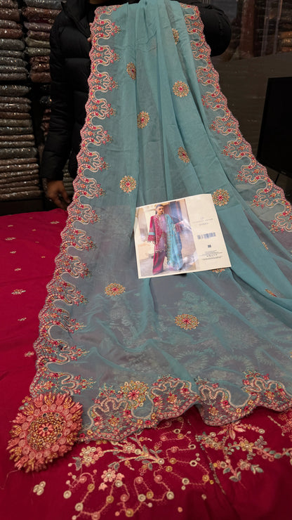 HUSSAIN REHAR LAWN RIVIERA  3 Piece Embroidered