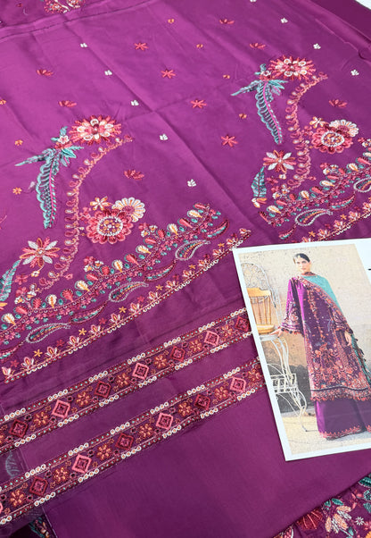 HUSSAIN REHAR SULTANA Lawn 3 PC Embroidered