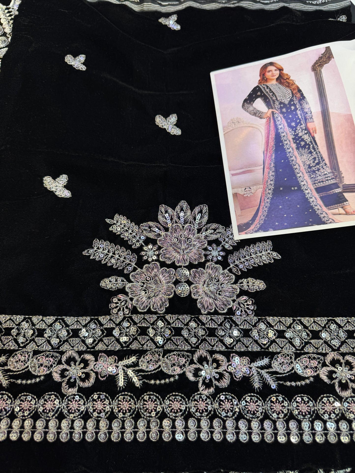 ANEELAS VELVET BLACK LUXE Rs.7,750.00