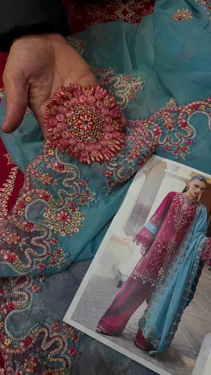 HUSSAIN REHAR LAWN RIVIERA  3 Piece Embroidered