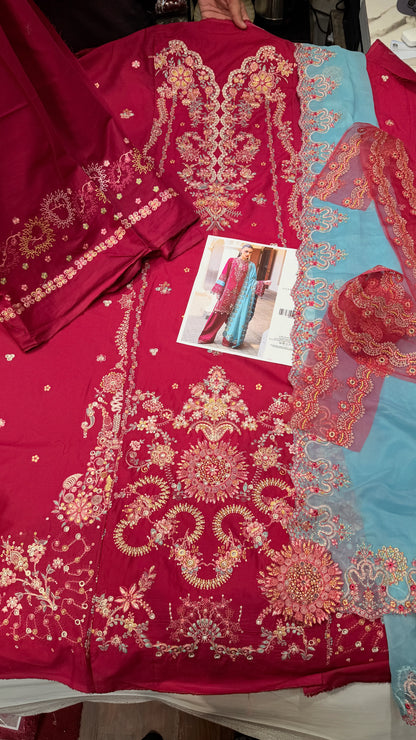 HUSSAIN REHAR LAWN RIVIERA  3 Piece Embroidered