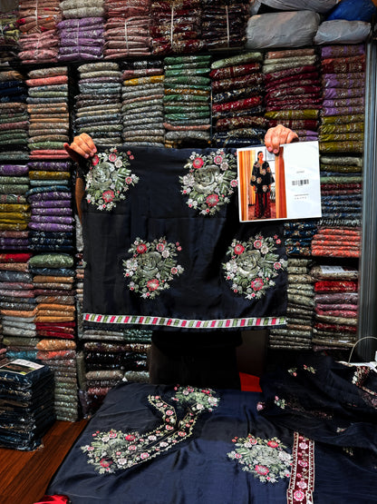 ETHNC SILK EMB BLACK