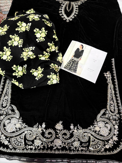 ETHNC VELVET BLACK 2PC