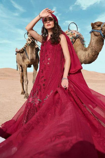 MARIA B MB D-2504 MAROON BANADORA LAWN