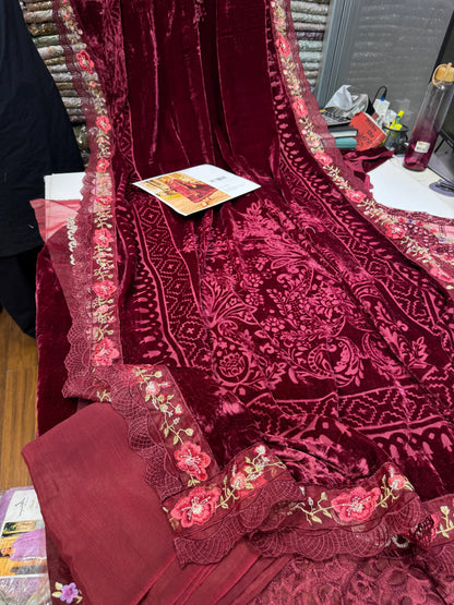 VELVET PALACHI 3PC MBP  Maroon