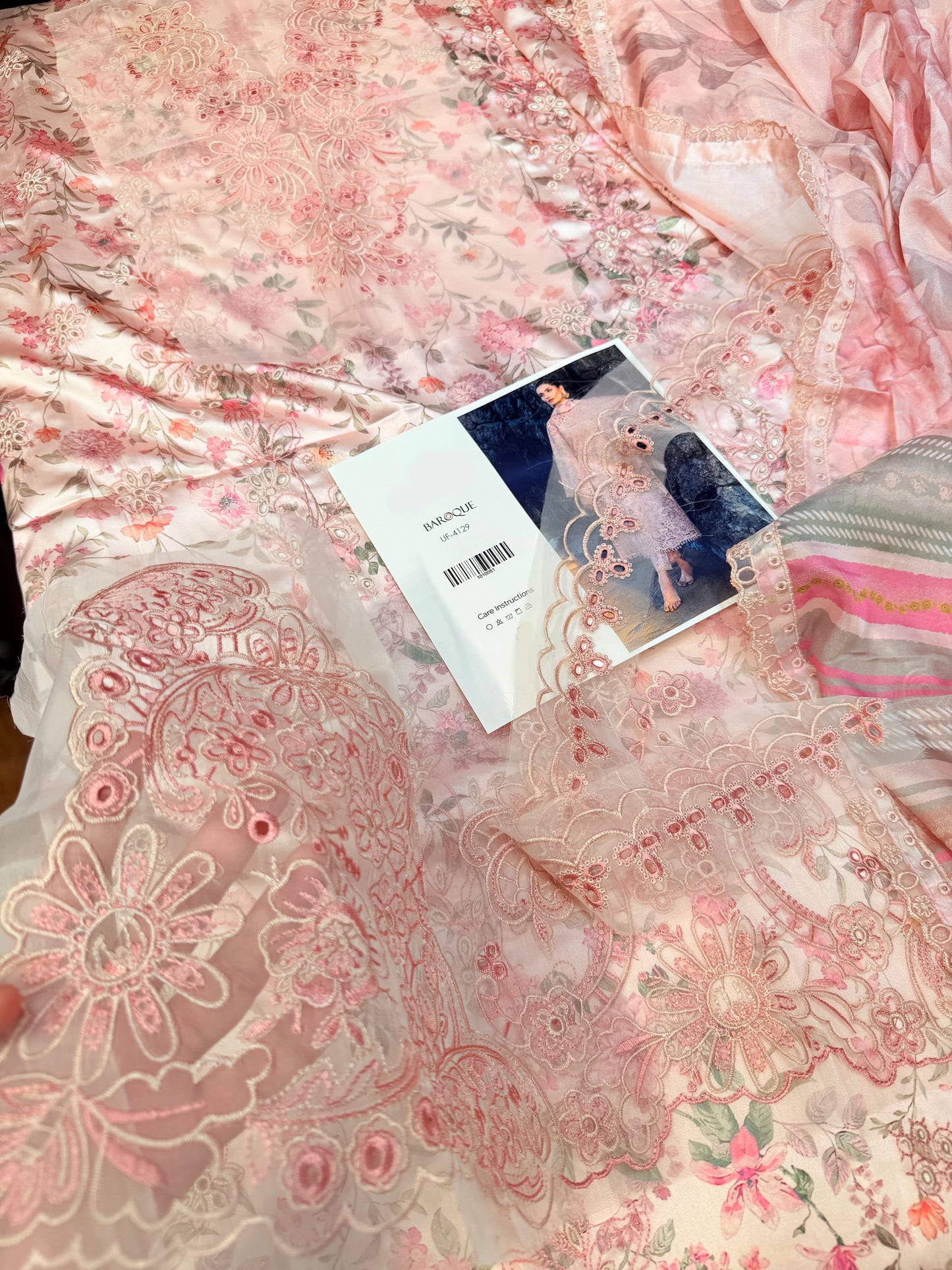 BAROQUE SILK PRINT 4129 PINK