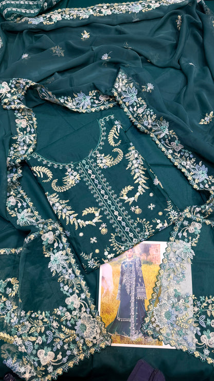 HUSSAIN REHAR JOHAR  3 Piece Embroidered