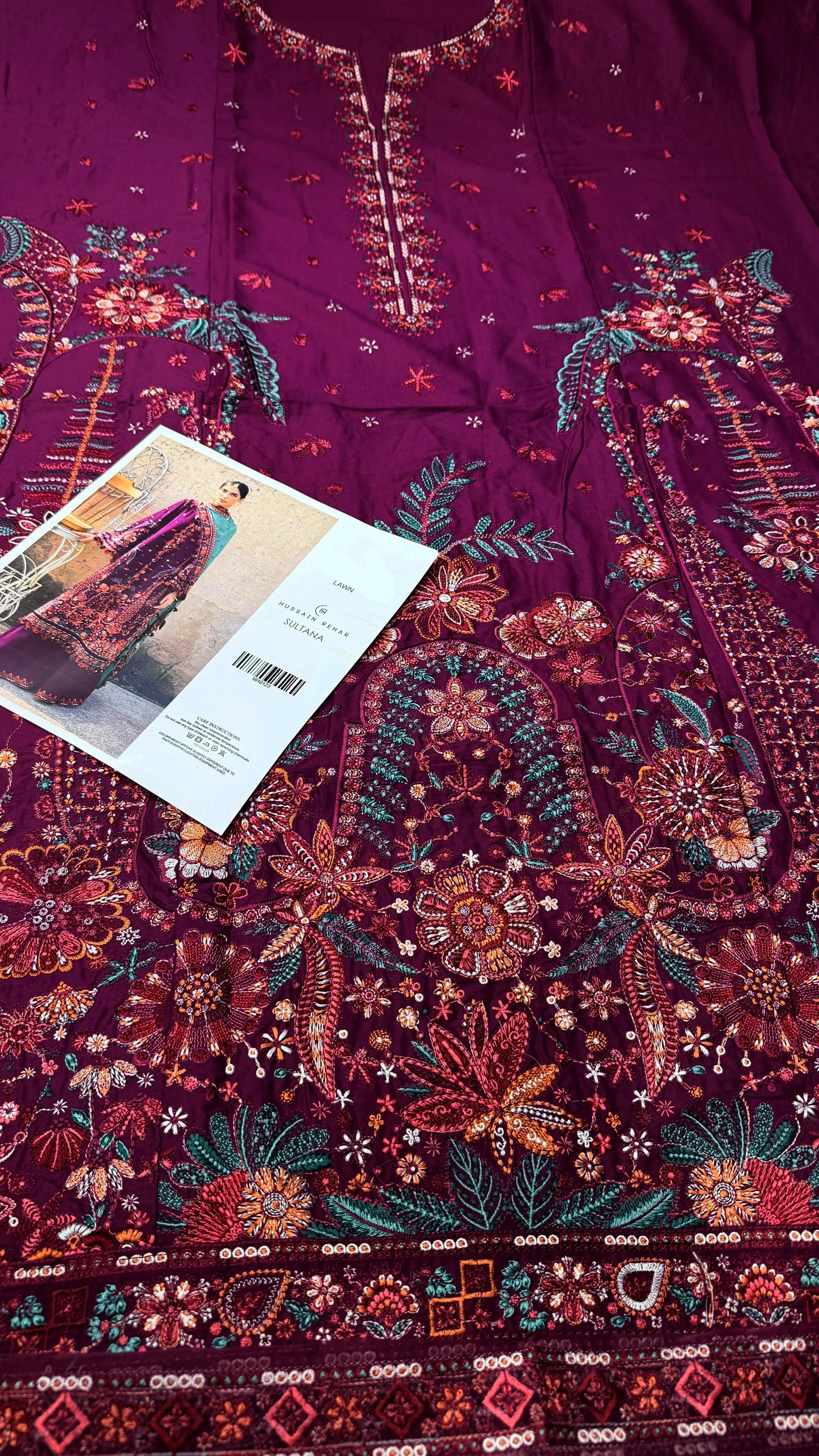 HUSSAIN REHAR SULTANA Lawn 3 PC Embroidered