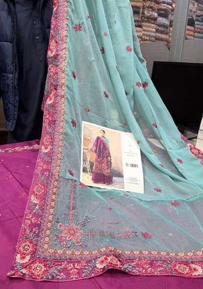 HUSSAIN REHAR SULTANA Lawn 3 PC Embroidered