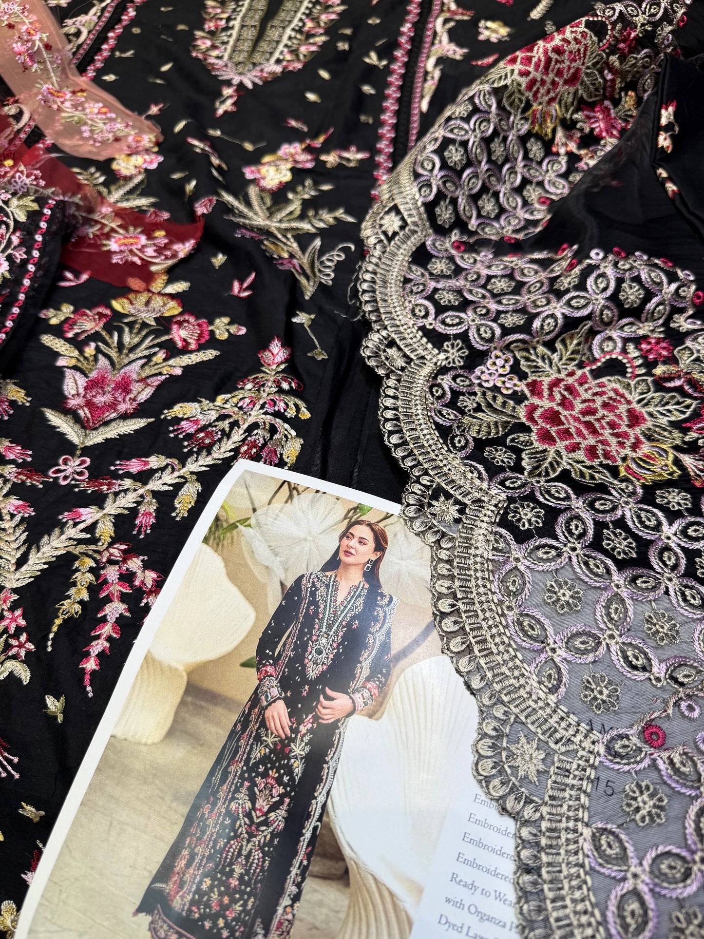 QALAMQAR LAWN FK-15 HANNAH BLACK