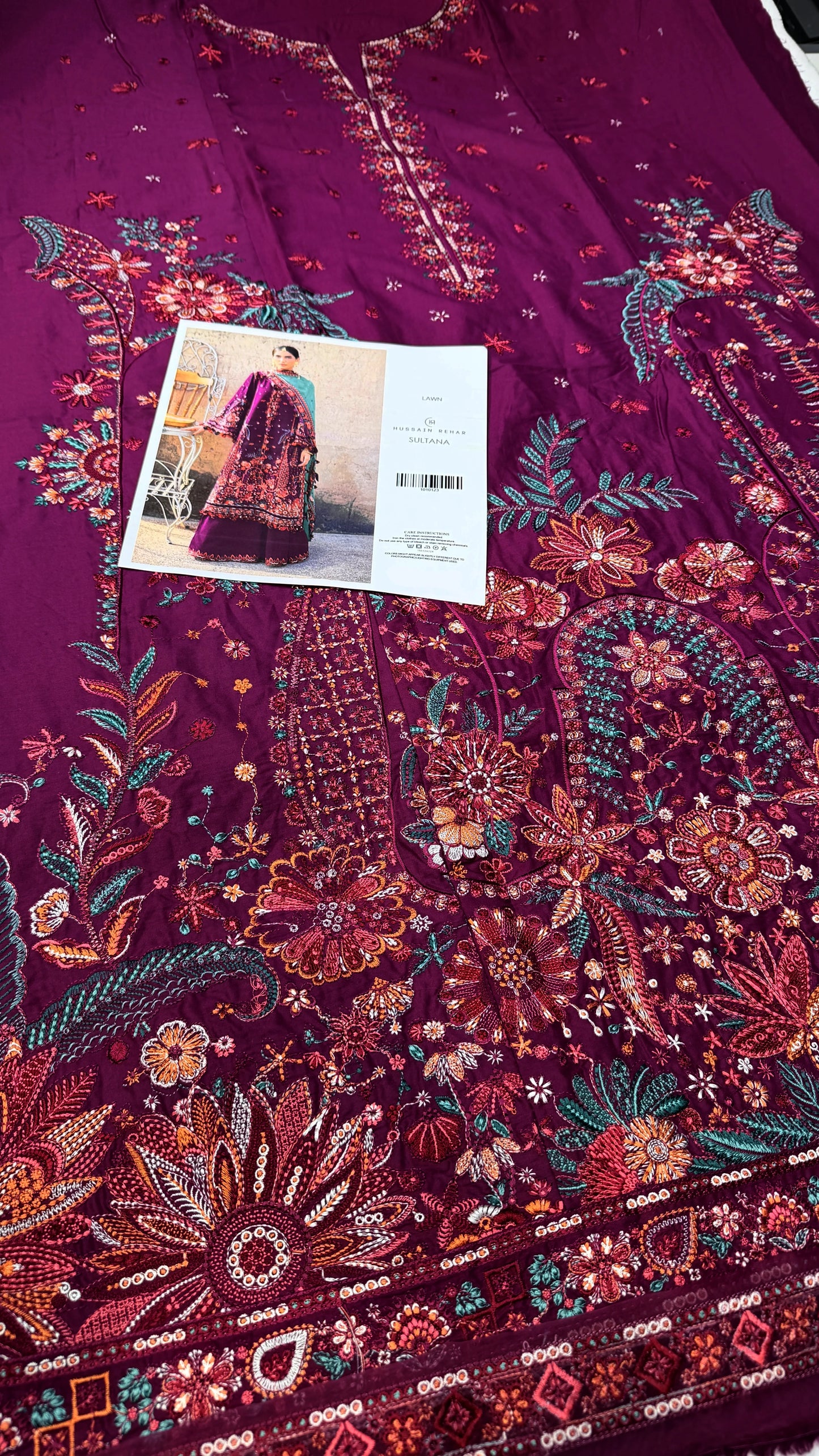 HUSSAIN REHAR SULTANA Lawn 3 PC Embroidered