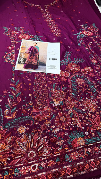 HUSSAIN REHAR SULTANA Lawn 3 PC Embroidered