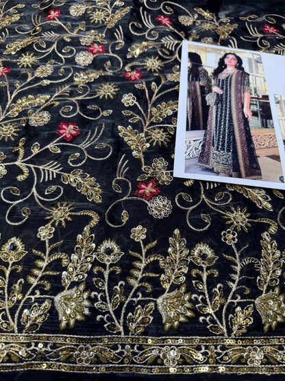 HARIS SHAKEEL SHISHA SILK 2PC GOLD (Delivery Time 7 Days)