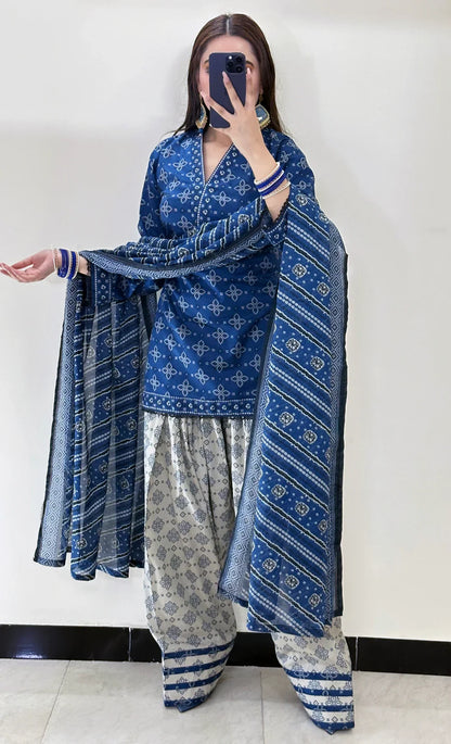 ETHNC AJRAK FARSHI SHALWAR
