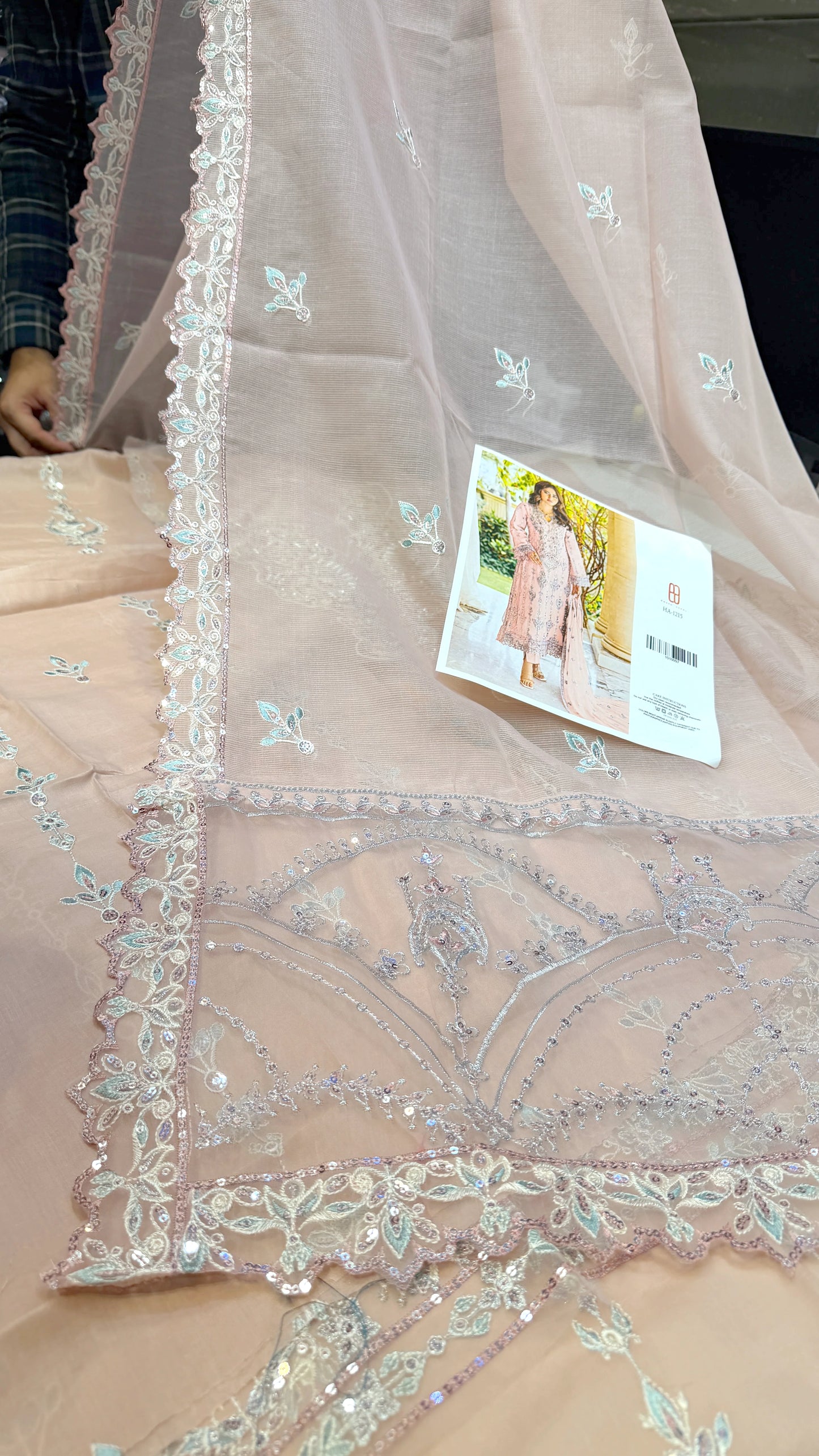 EMAN ADEEL 1215 LAWN Embroidered  WITH HAND EMBELLISHMENT