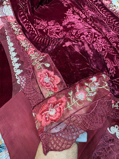 VELVET PALACHI 3PC MBP  Maroon