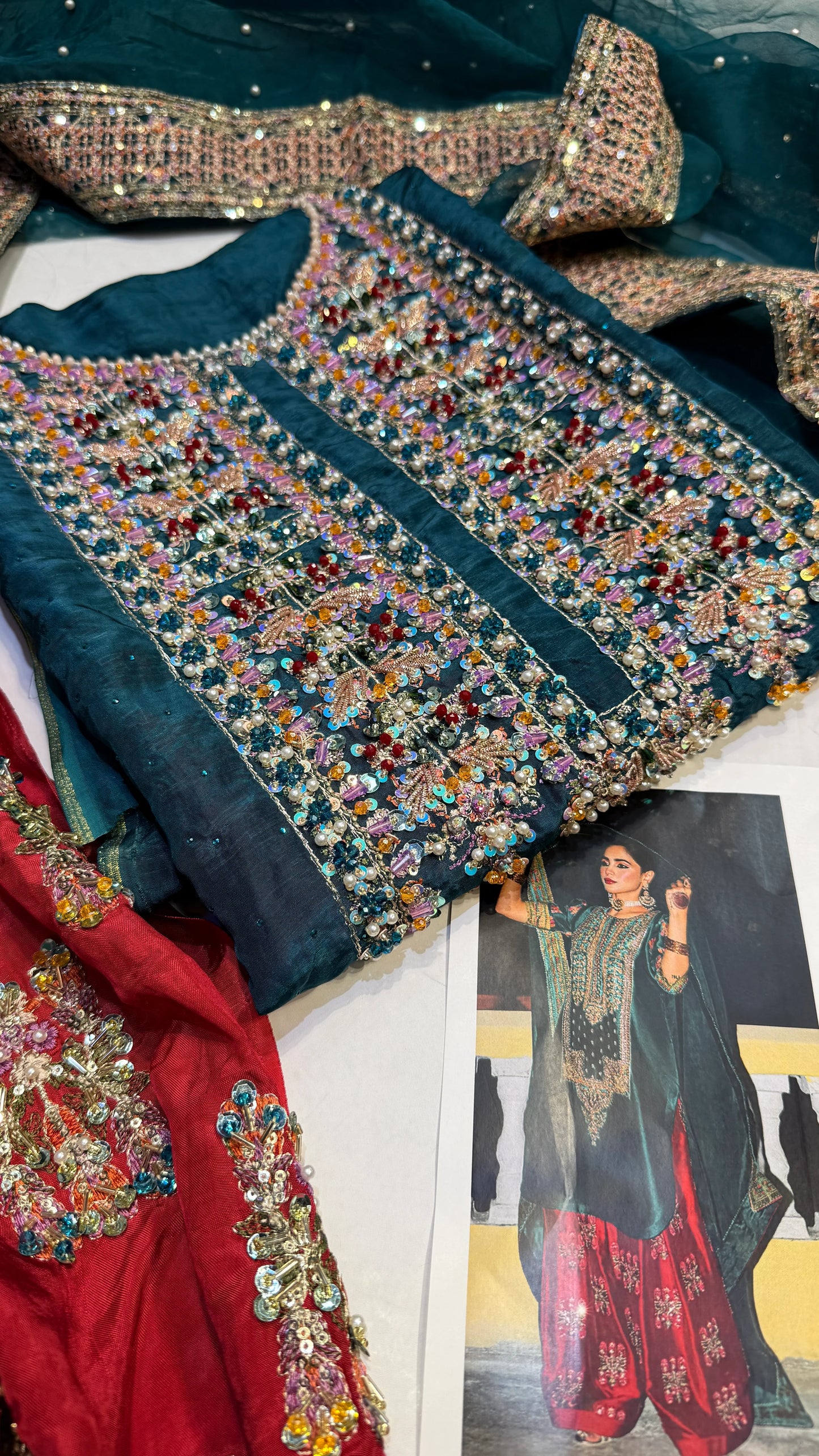 HUSSAIN REHAR RAW SILK BERYL