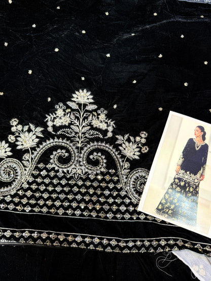 ETHNC VELVET BLACK 2PC