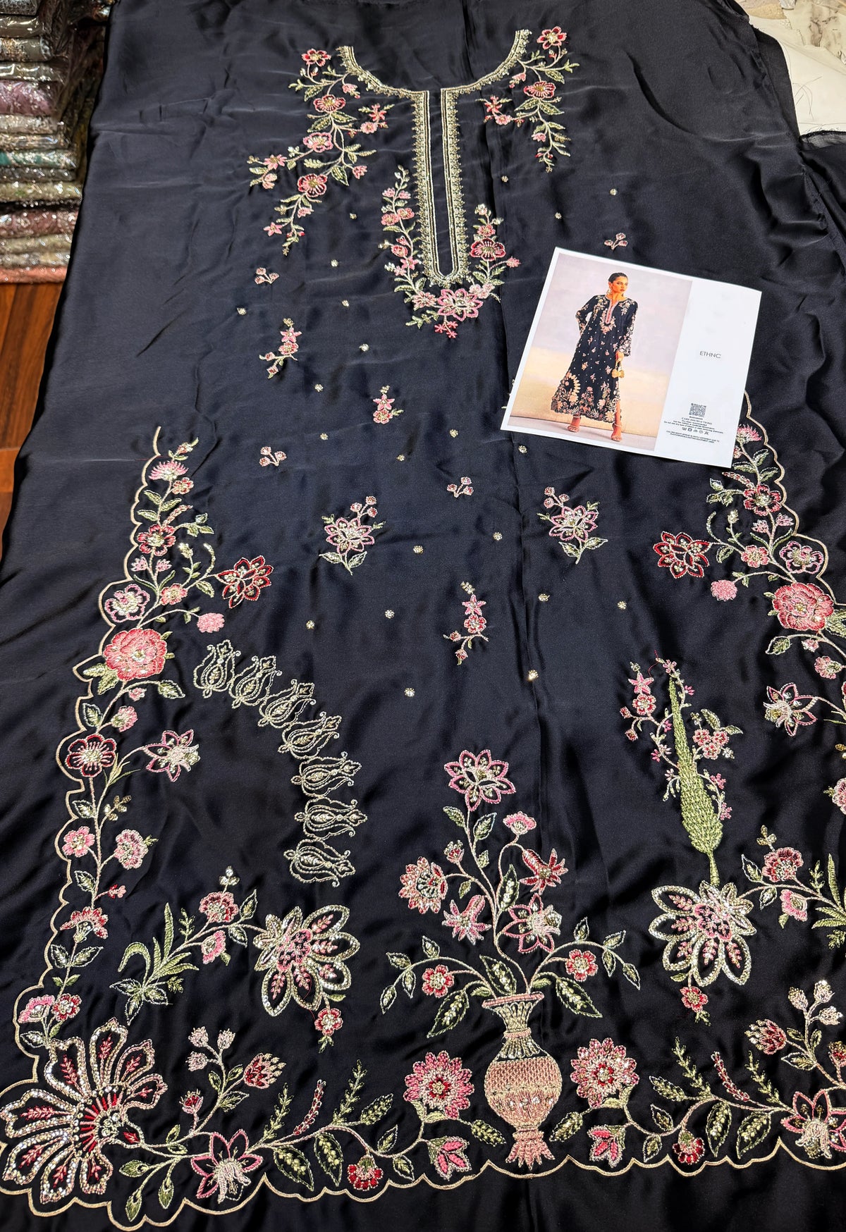 ETHNC SILK E-104 KAFTAN 2PC