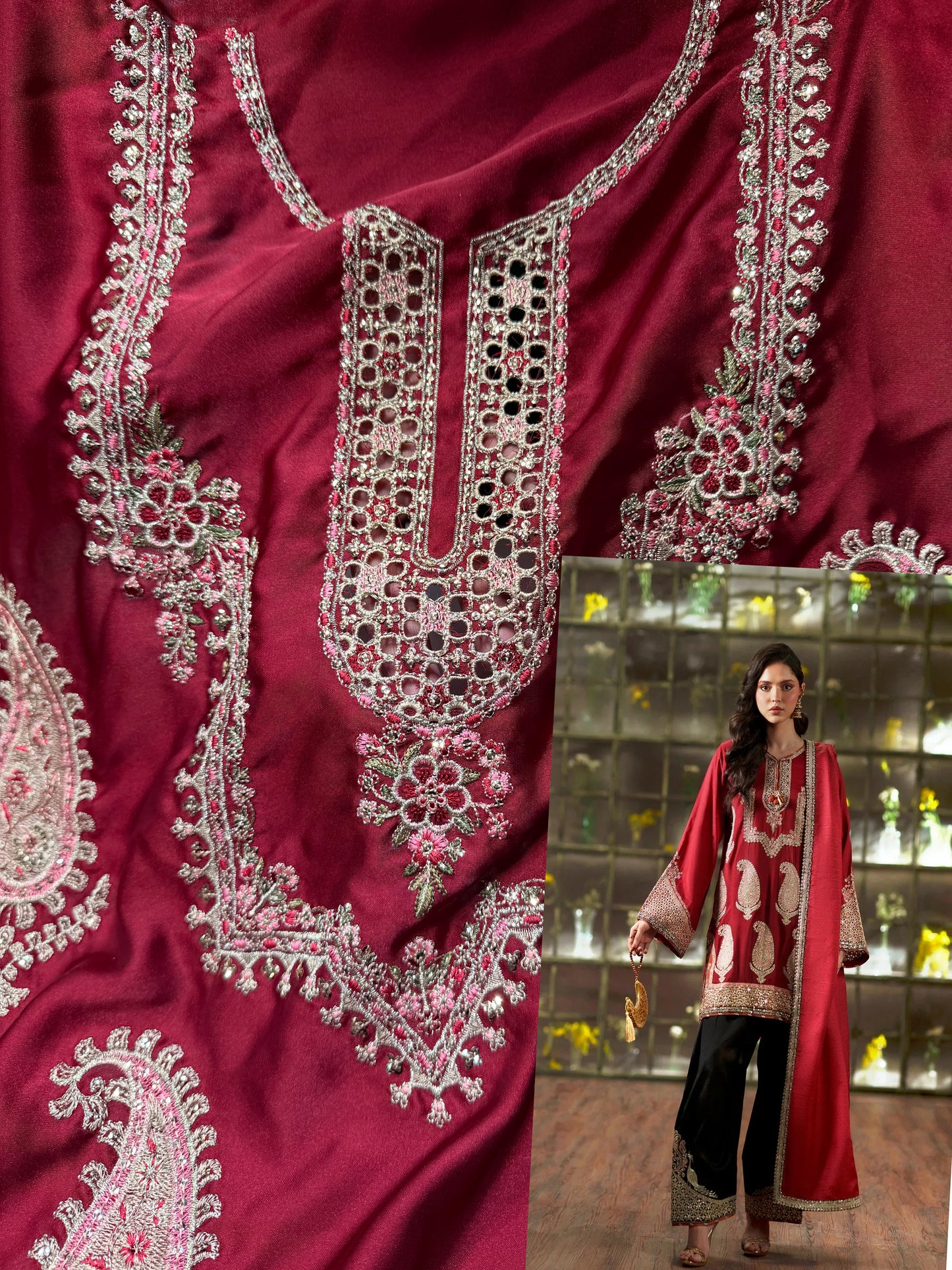 ETHNC SILK E-1024 CHERRY RED