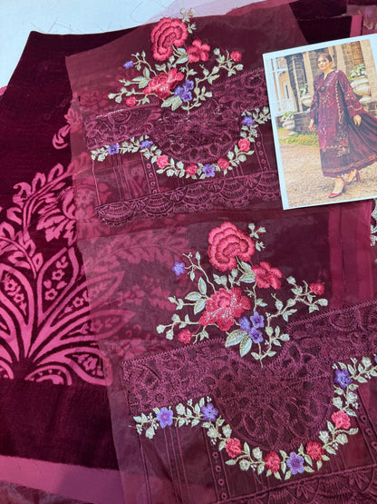 VELVET PALACHI 3PC MBP  Maroon