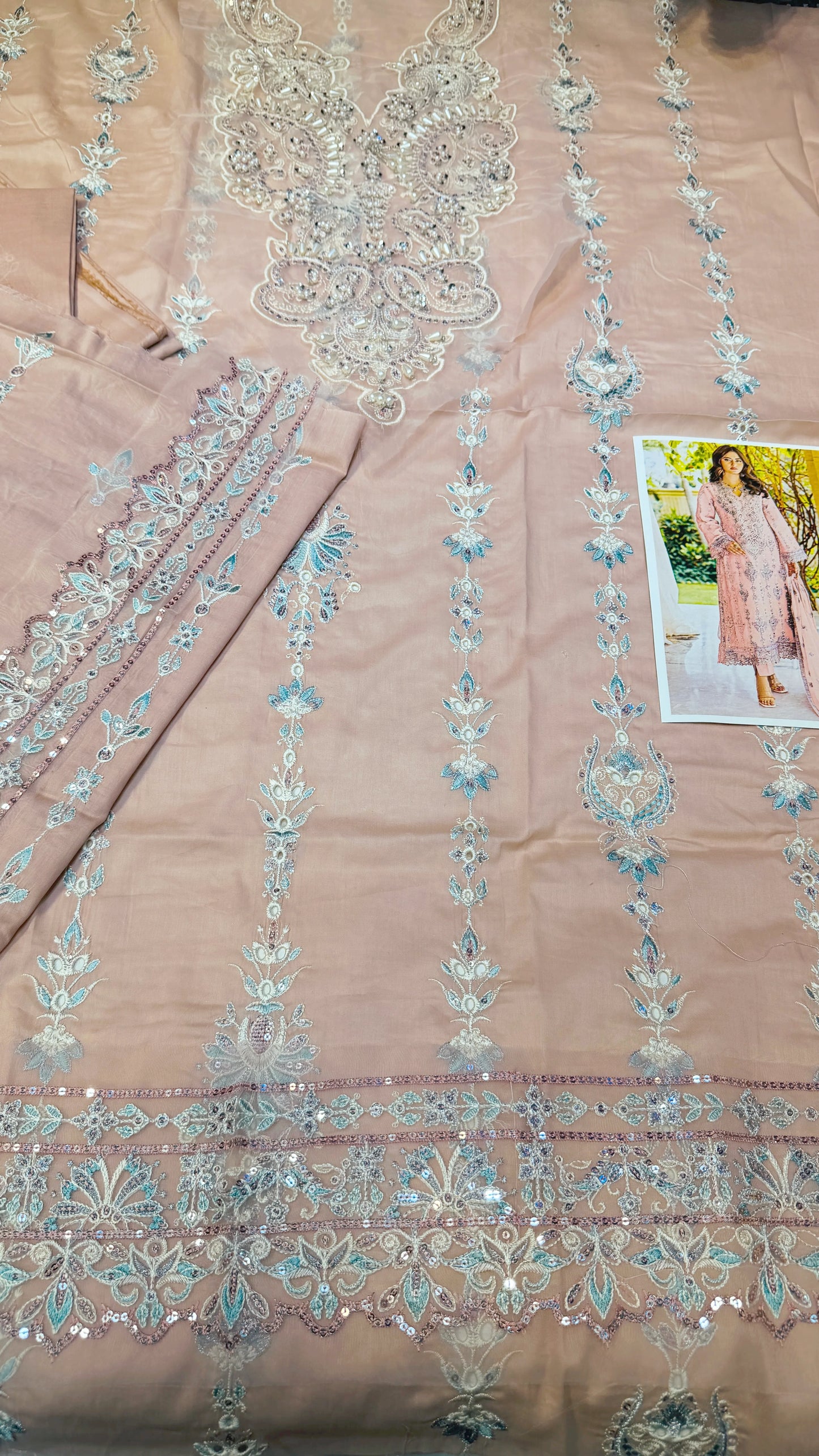 EMAN ADEEL 1215 LAWN Embroidered  WITH HAND EMBELLISHMENT