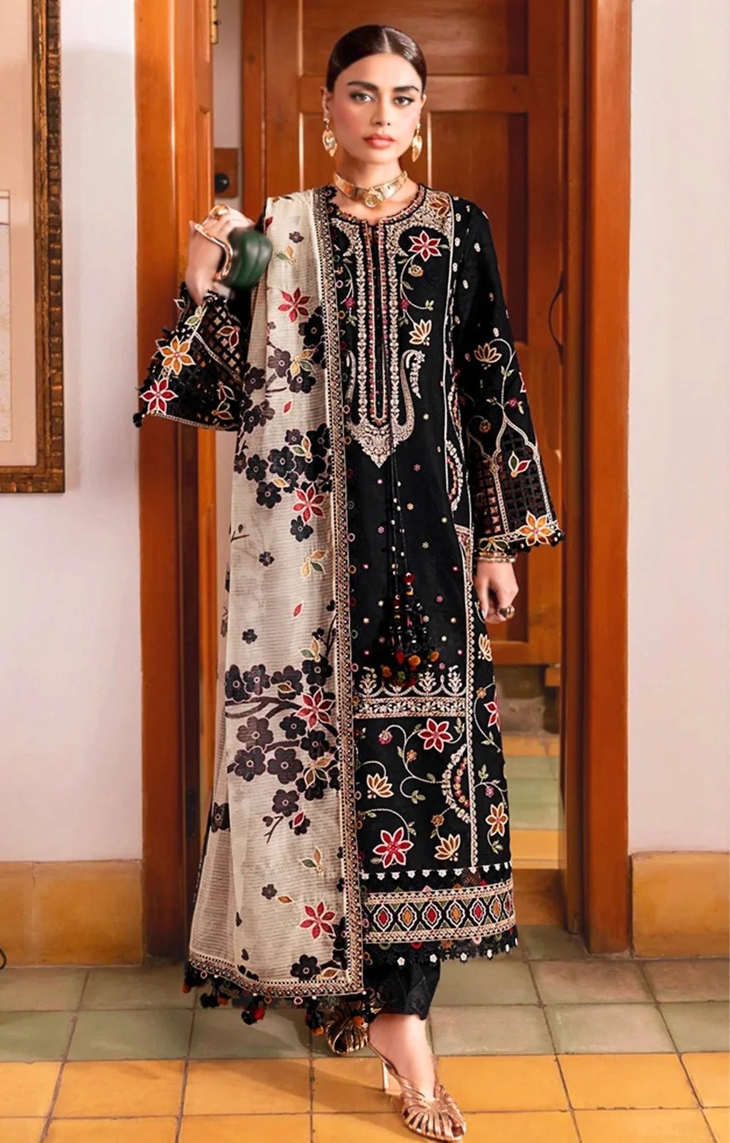 JAZMIN SHAHKAAR D-07 UNSTICHED 3PC