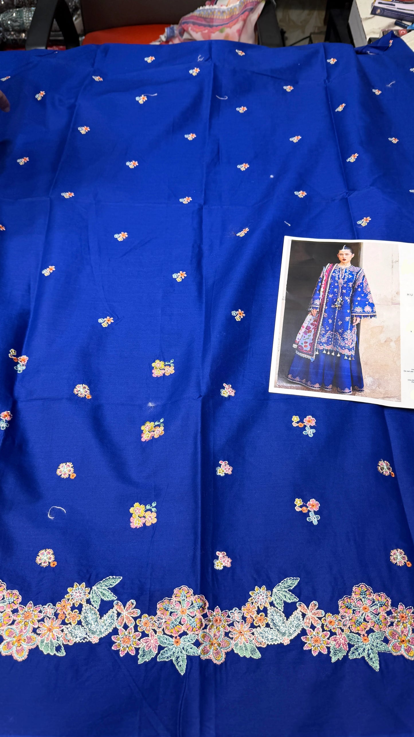 HUSSAIN REHAR ZARQA LAWN 3 Pc Embroidered