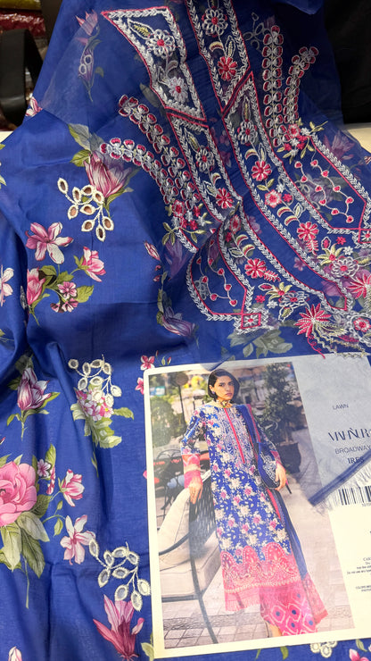 MAHNUR LAWN BLUE