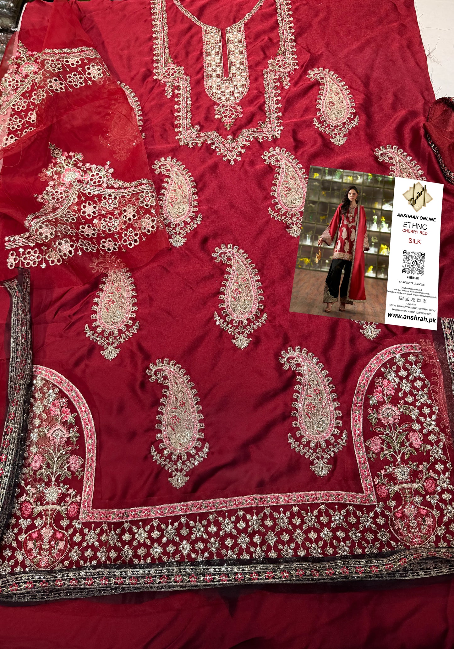 ETHNC SILK E-1024 CHERRY RED