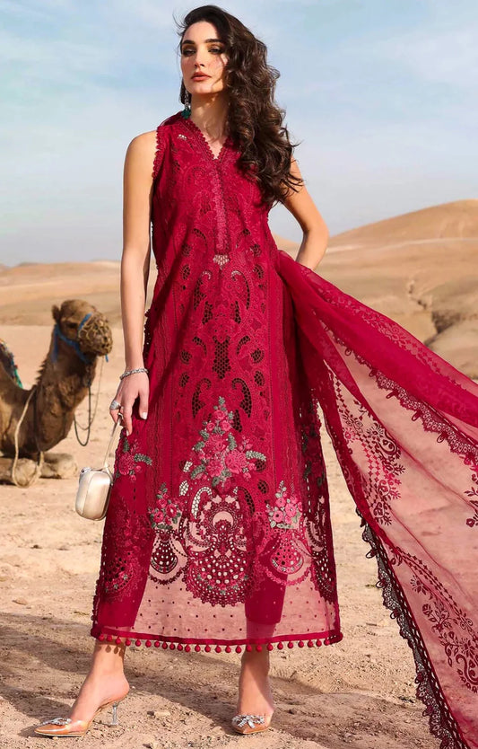 MARIA B MB D-2504 MAROON BANADORA LAWN