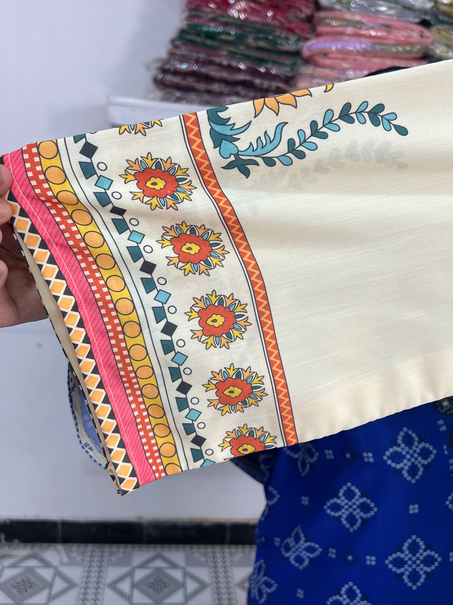 ETHNC SILKY LAWN ZAITOON 2Pc