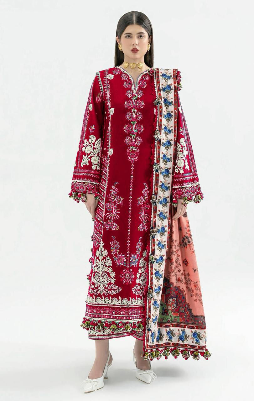 HUSSAIN REHAR LAWN CHASHME BAHAR MAROON