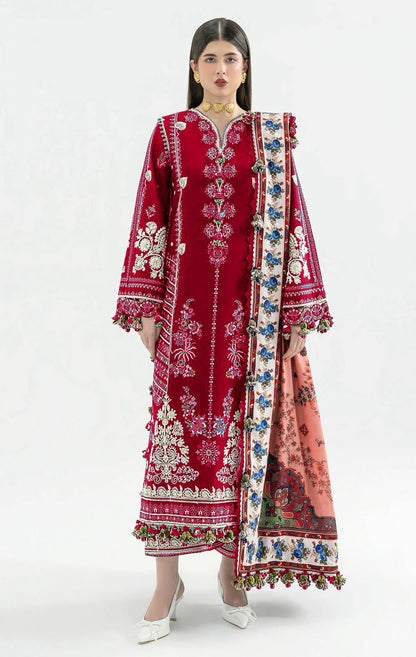 HUSSAIN REHAR LAWN CHASHME BAHAR MAROON