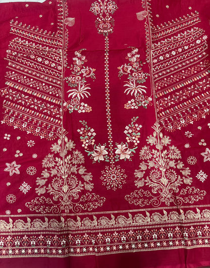 HUSSAIN REHAR LAWN CHASHME BAHAR MAROON