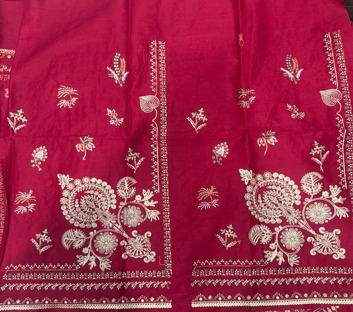 HUSSAIN REHAR LAWN CHASHME BAHAR MAROON