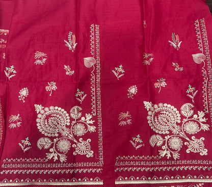 HUSSAIN REHAR LAWN CHASHME BAHAR MAROON