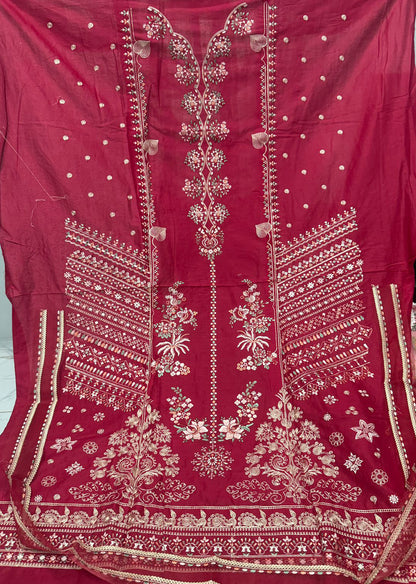 HUSSAIN REHAR LAWN CHASHME BAHAR MAROON