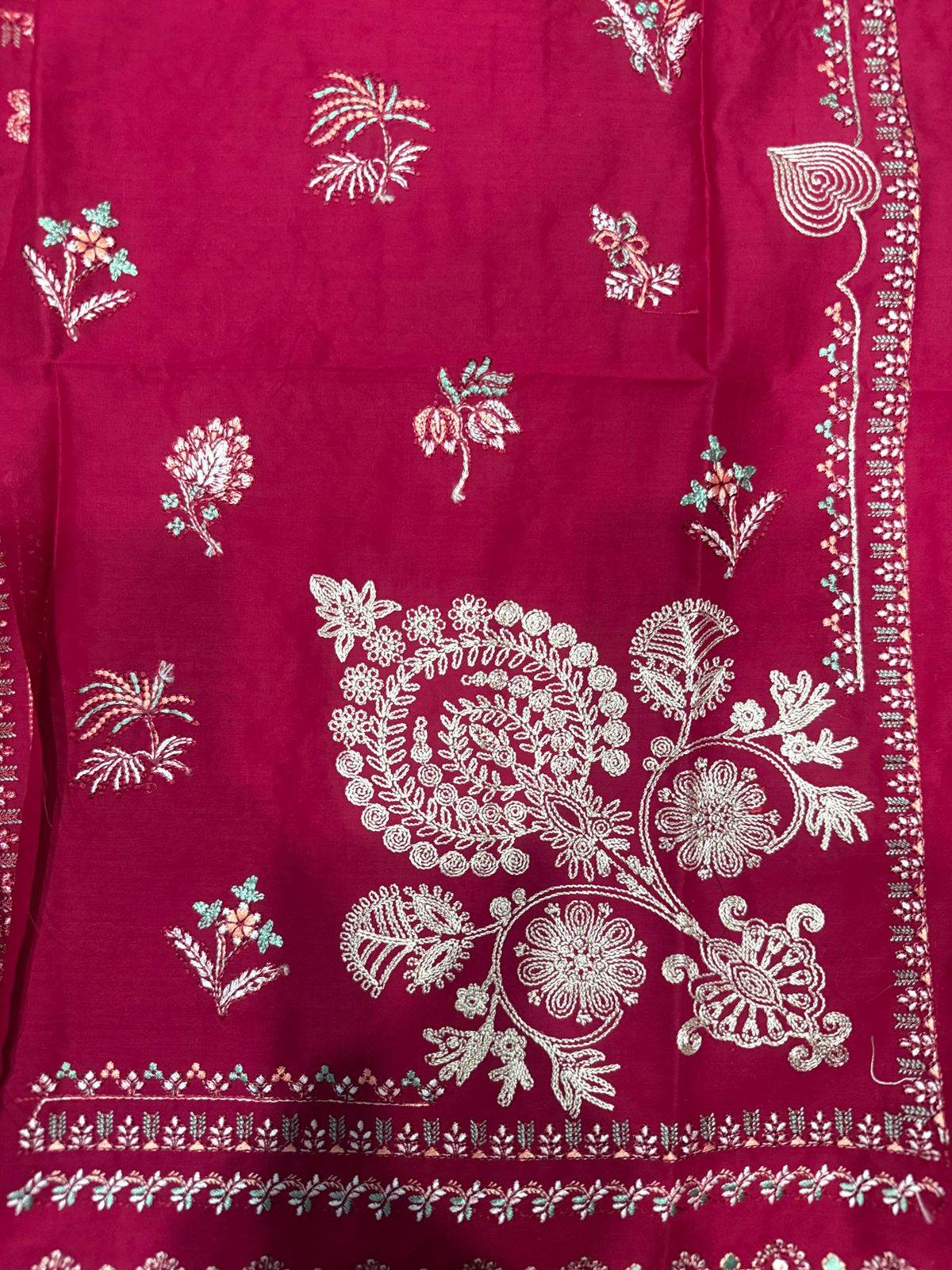 HUSSAIN REHAR LAWN CHASHME BAHAR MAROON