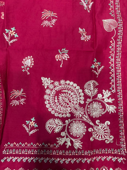 HUSSAIN REHAR LAWN CHASHME BAHAR MAROON