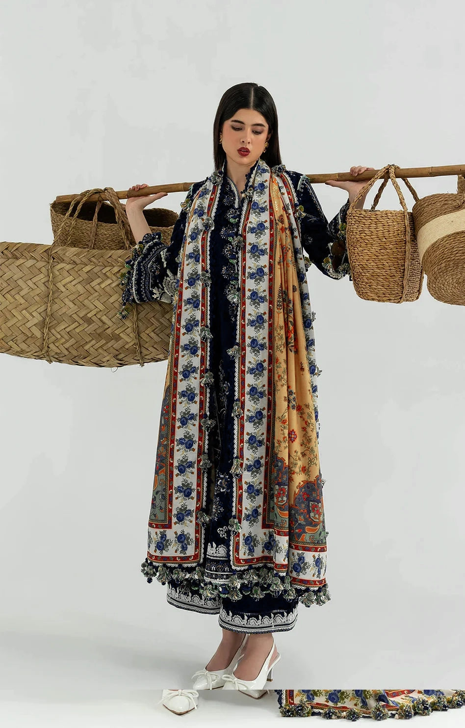 HUSSAIN REHAR LAWN CHASHME BAHAR   BLACK