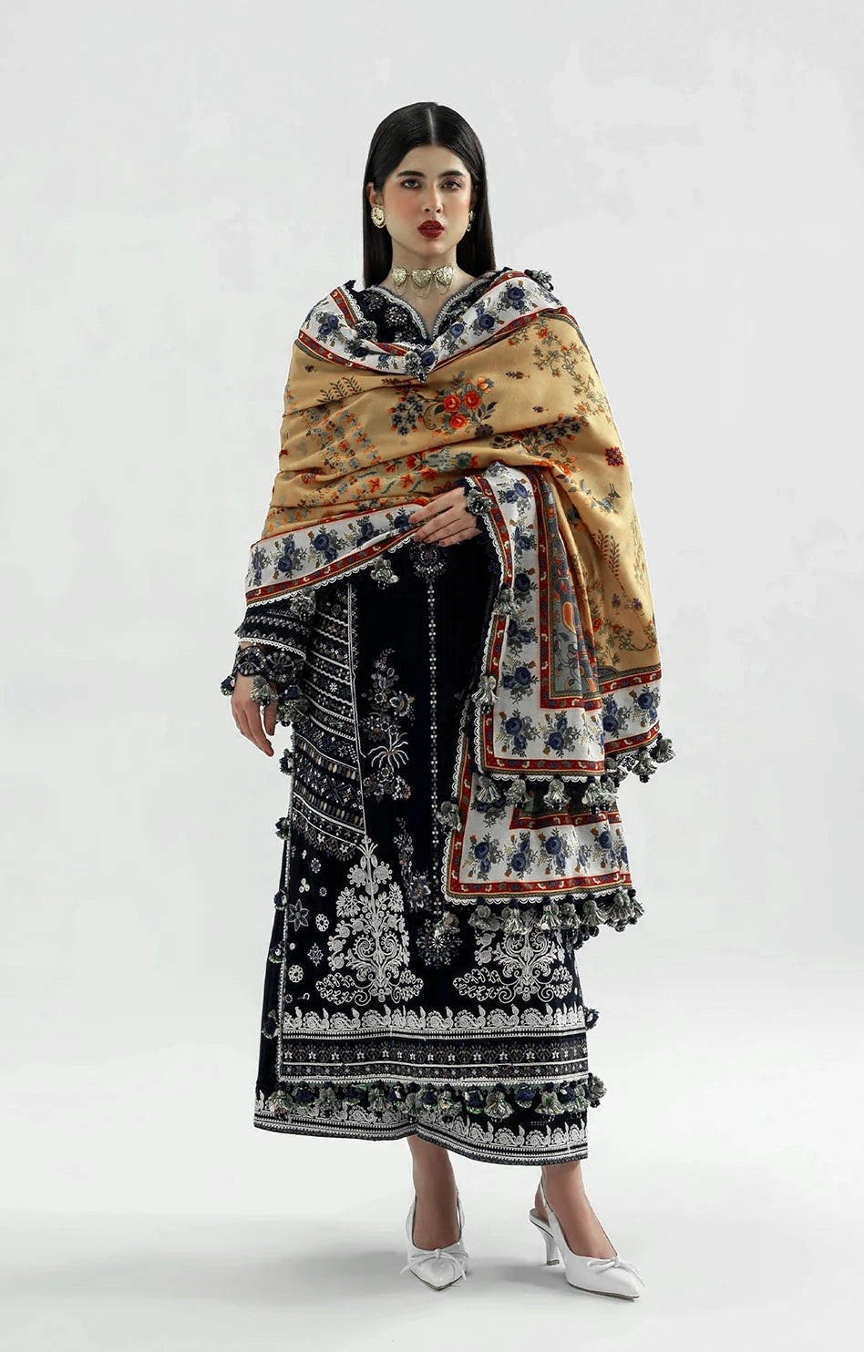 HUSSAIN REHAR LAWN CHASHME BAHAR   BLACK