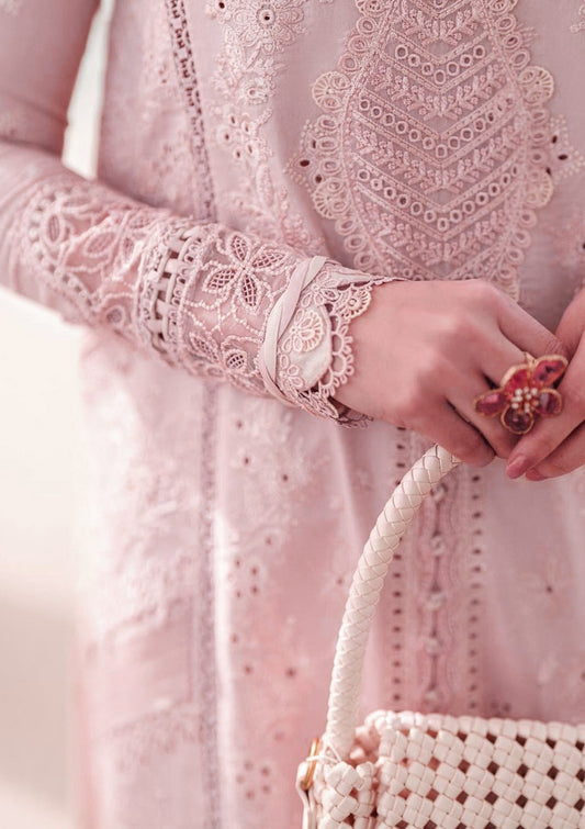 QALAMQAR LAWN FK-10 ZOE 3 Piece Embroidered